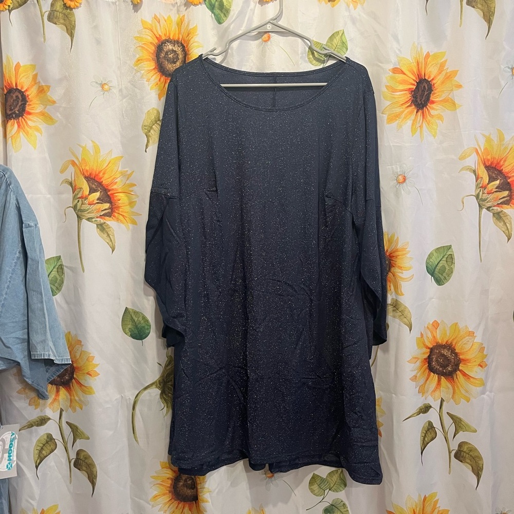 Chic Navy Blue Sparkle Dress
